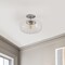 Jonathan Y Marfa 14" 1-Light Modern Farmhouse Schoolhouse Frosted Glass/Metal LED Semi Flush Mount, Chrome JYL7517C - alternate 13