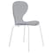 Leisuremod Modern Oyster Transparent Side Dining Side Chair with White Base in Transparent Black OCW-17TBL - alternate 1