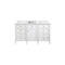 James Martin Vanities Brittany 60'' S Vanity, Bright White w/ Ethereal Noctis Silestone Top w/FreePower Wireless Charger 655-V60S-BW-FENC - alternate 1