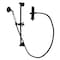 Kingston Brass Shower System with Slide/Grab Bar and Hand Shower, Matte Black KCK3520W0 - alternate 1