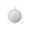 Homeroots 28" Gold Round Iron Framed Accent Mirror 485009 - alternate 5