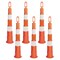 Jrex Safety 42 in Orange Channelizer Cone with (4) 6 in Hi-Intensity Prismatic Sheeting, 6PK CHO42-JR-6-HI-6PK - alternate 1