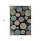 Homeroots 5' X 8' Black Fern Green And Teal Blue Geometric Washable Indoor Outdoor Area Rug 630556 - alternate 4