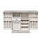 Homeroots 34in White Solid Wood Carved Floral Bar Cabinet With Two Doors And One Drawer 727849 - alternate 6