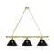 Holland Bar Stool Co Vegas Golden Knights 3 Shade Billiard Light, Brass Fixture BL3BRLVGdKn - alternate 1