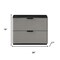 Homeroots 19" Black And Light Gray Wood and Faux Marble Two Drawer Nightstand 719559 - alternate 7