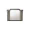 Homeroots 38" Gunmetal Lighted Abstract Wood Framed Mounted Dresser Mirror 485901 - alternate 1