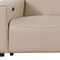 Homeroots 179" Beige Top Grain Leather Reclining Metal USB Sofa 720317 - alternate 7