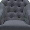 Homeroots 31" Dark Gray And Brown Linen Tufted Arm Chair 533972 - alternate 6