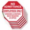 Signmission No Admittance Employees Only Vendor, 4 inch X 4 inch, Vinyl Decal, 5PK OC-D-5PACK-4-74 - alternate 1