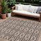 Homeroots 9' X 12' Brown And Beige Geometric Washable Indoor Outdoor Area Rug 599614 - alternate 1