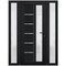 Vdomdoors Front Exterior Prehung FiberGlass Door Frosted Glass / Manux 8088 Matte Black / 2 Sidelight Exterio MANUX8088EXD-BLK-W14+36+14 x H80-LH - alternate 4