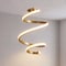 Jonathan Y Whirl 11" 1-Light Modern Minimalist Metal Helix Swirl Abstract Integrated LED Pendant, Gold Painting JYL1704C - alternate 7