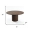 Homeroots 60" Brown Wood Pedestal Base Round Top Dining Table 720653 - alternate 4