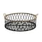 Homeroots Set of Two Black and Tan Round Bamboo Serving Tray With Handles 516321 - alternate 3