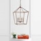 Jonathan Y Pagoda 16" 4-Light Classic Traditional Metal Cage Lantern LED Pendant, Antique Gold JYL7437B - alternate 17