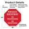 Signmission Private Driveway No Trespassing No, 10 Inch X 10 Inch, Plastic Sign OC-P-10-163 - alternate 7