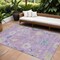 Homeroots 8' X 10' Purple Ivory And Denim Blue Floral Washable Indoor Outdoor Area Rug 605328 - alternate 1