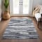 Homeroots 8' X 10' Gray And Silver Abstract Washable Indoor Outdoor Area Rug 612512 - alternate 7