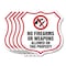 Signmission No Guns Shield Sign No Firearms Or Weapo, 12 inch X 12 inch, Aluminum Metal Sign, 5PK SHI-A-5Pack-12-395 - alternate 1