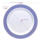 Smarty Had A Party White with Gold Spiral on Blue Rim Plastic Dinnerware Set (120 Dinner Plates+120 Salad Plates), 240PK 670BGVP-CASE - alternate 11