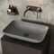 Vigo Lorca Gothic Gray Concreto Stone 22 in. L x 15 in. W x 5 in. H Rectangular Vessel Bathroom Sink VG04056 - alternate 1