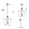 Jonathan Y Camden 10" 3-Light Iron Classic Midcentury Pendant Lantern, Chrome JYL7560B - alternate 10
