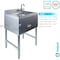 Amgood Underbar Sink, 1 bowl, Stainless Steel, 19 in W x 24 in L x 33 in H SINK BAR S1C-101410-L-F-Z - alternate 4