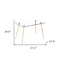 Homeroots 47" Clear And Gold Glass And Steel Dining Table 483380 - alternate 6