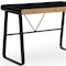 Homeroots 43" Black Wood and Metal Writing Desk With Two Drawers 543762 - alternate 8