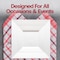 Smarty Had A Party White Square Plastic Plates Dinnerware Value Set (120 Dinner Plates + 120 Salad Plates), 240PK 6919VP-CASE - alternate 11
