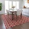 Homeroots 10' X 14' Red And Ivory Ogee Washable Indoor Outdoor Area Rug 601607 - alternate 7