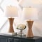 Jonathan Y Laura 27" Coastal Designer Woven Rattan/Metal Wicker Hourglass LED Table Lamp, Natural, 2PK JYL4048A-SET2 - alternate 8