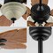 Jonathan Y Poinciana 52" 3-Light Coastal Bohemian Iron/Wood Palm Leaf LED Ceiling Fan w/ Pull Chain, Light Brown JYL9720C - alternate 11