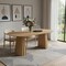 Homeroots 79" Brown Solid Wood Double Pedestal Base Oval Dining Table 720463 - alternate 5