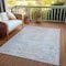 Homeroots 9' X 12' Beige And Blue Medallion Washable Indoor Outdoor Area Rug 615732 - alternate 9