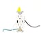 Leviton USBReceptacle, 15A, White, Thermoplastic GUAC1-W - alternate 5
