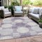 Homeroots 3' X 5' Purple And Ivory Geometric Washable Indoor Outdoor Area Rug 593624 - alternate 8