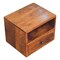 Homeroots 12" Chestnut Solid Wood Square One Drawer Floating Nightstand 653830 - alternate 14