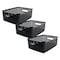 Thinkspace Plastic Weave Bin, Medium, Black, 3PK 36003 - alternate 1