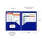 C-Line Products 8-1/2" x 11" Blue Two-Pocket Heavyweight Poly Portfolio Folder, 25EA/BX, 6BX/CT 33955-BX - alternate 4