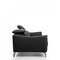 Homeroots 80" Black Genuine Leather Sofa With Silver Legs 480921 - alternate 6