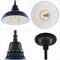 Jonathan Y Jasper 12.25" 1-Light Farmhouse Industrial Indoor/Outdoor Iron LED Pendant, Navy JYL7611C - alternate 10