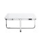Homeroots 35" White And Silver Metallic Stainless Steel Square Coffee Table 543860 - alternate 9