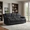 Homeroots 88" Black Upholstered Reclining USB Sofa With Toss Pillow 559209 - alternate 5