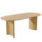 Homeroots 79" Natural Solid Wood Double Pedestal Base Oval Dining Table 721111 - alternate 1
