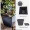 Hc Companies Eclipse 12'' x 12'' x 10.50'' Resin Warm Gray Planter ECP12000A42 - alternate 5