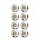 Homeroots 1.5" X 1.5" X 1.5" Black White And Gold Knobs, 8PK 321649 - alternate 4
