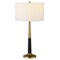 Homeroots 29" Black and Gold Metal Table Lamp With White Drum Shade 524438 - alternate 7