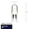Bulbrite 100W Dimmable Clear T4 Bi-Pin G9 Mini Halogen Light Bulbs, 5PK 860833 - alternate 6